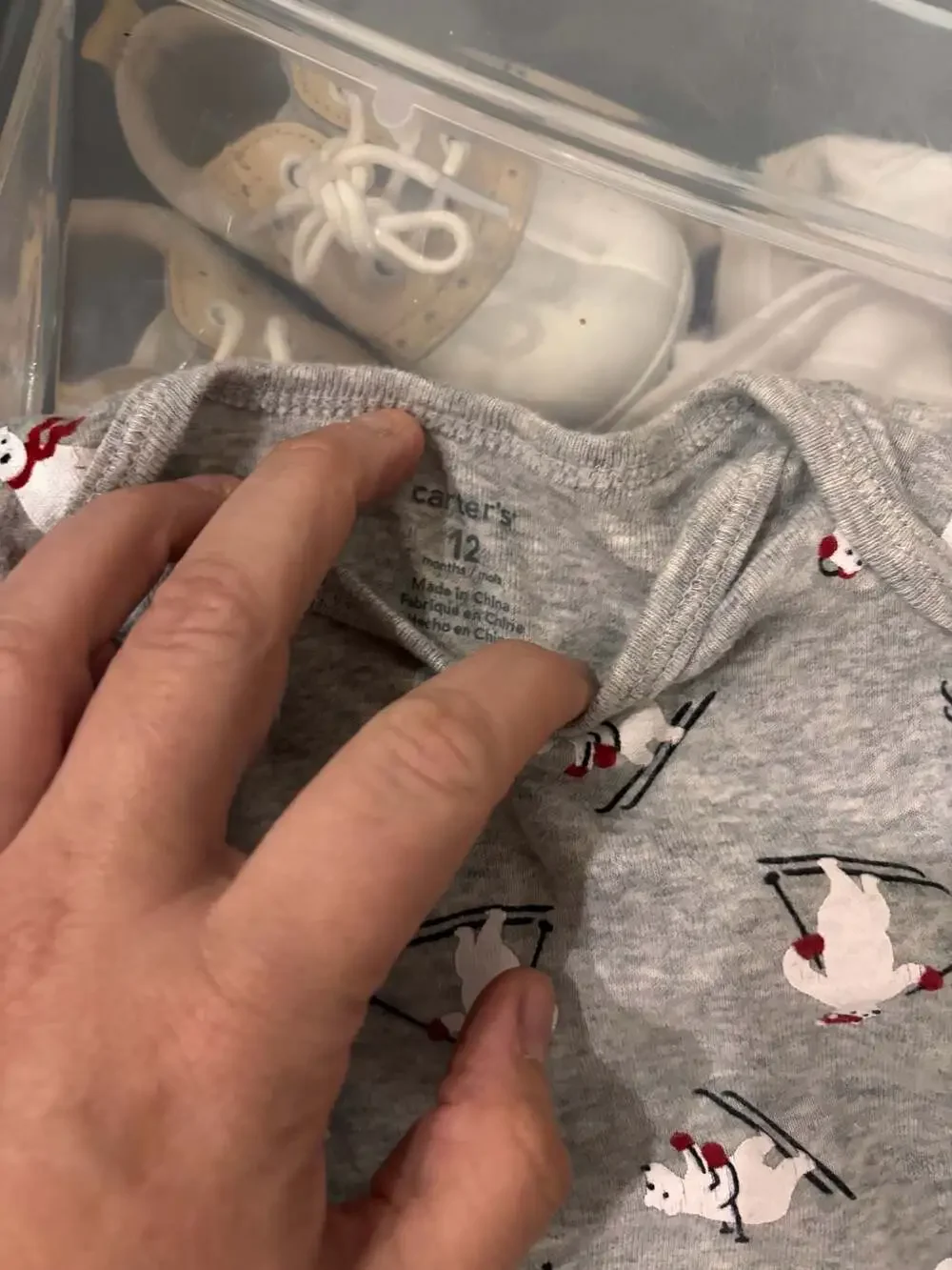 Carter's Baby Boys Long-Sleeve Polar Bear Skiing Print Bodysuit